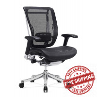 GM Seating Enklave XL Mesh Executive Hi Swivel Chair Chrome Base without Headrest, Black HEADREST NOT INCLUDED
